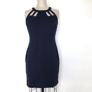 Banana Republic 2 navy blue fitted dress